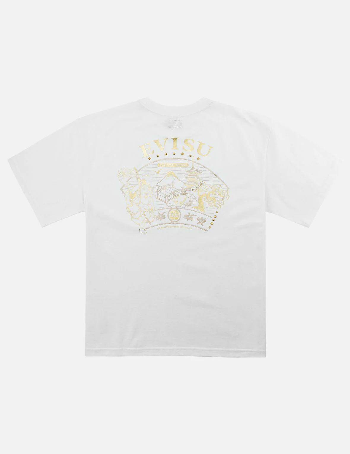 Gold Print Studded Tee - 1