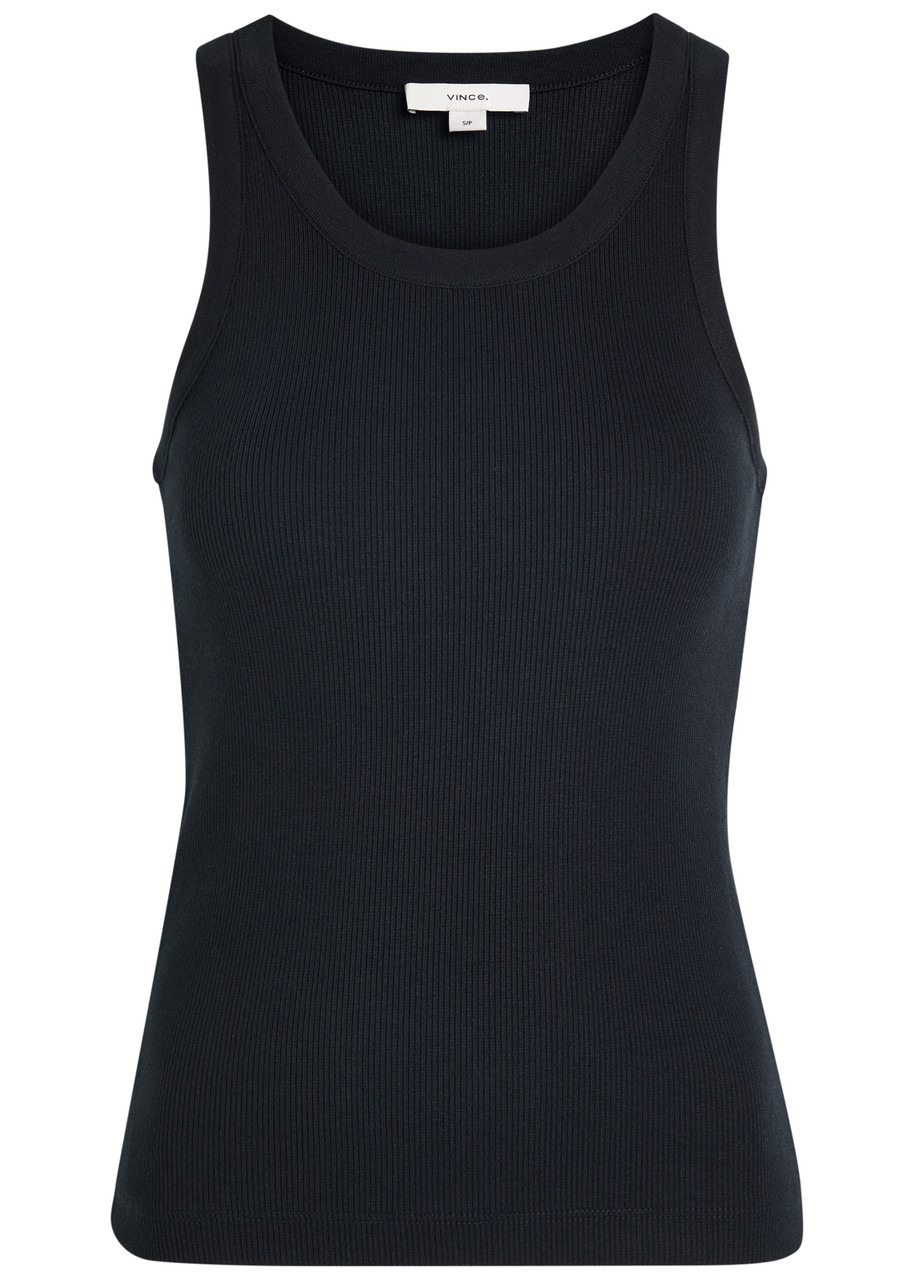 Vince Ribbed Stretch-jersey Tank - 1