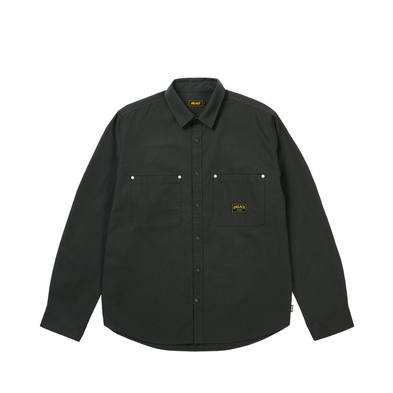 COTTON TWILL OVERSHIRT WASHED BLACK 1