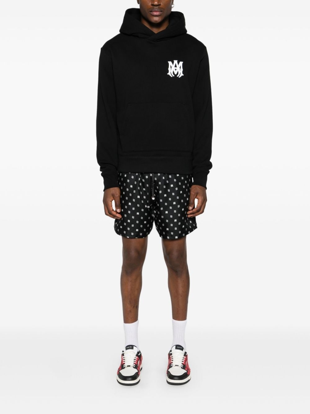 logo-print cotton hoodie - 2