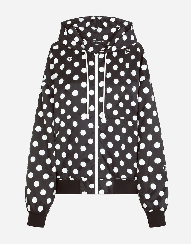 Nylon windbreaker with polka-dot DG print - 3