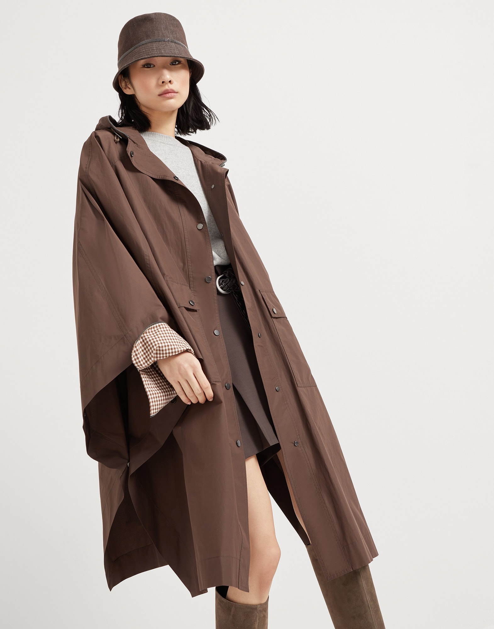 Techno cotton water-resistant taffeta parka with shiny trim - 4