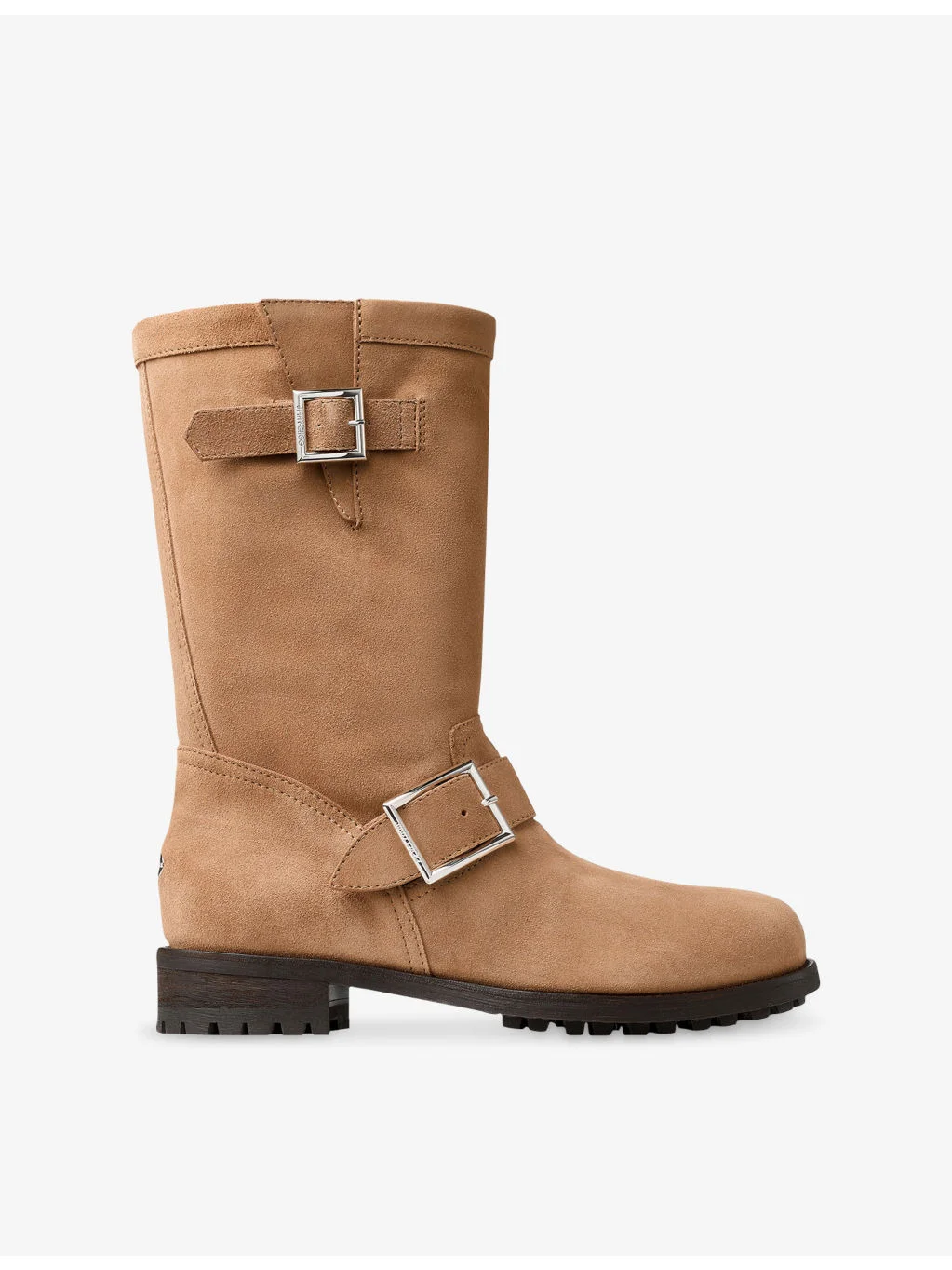 Biker Mid Velvet-Suede Boots - 1