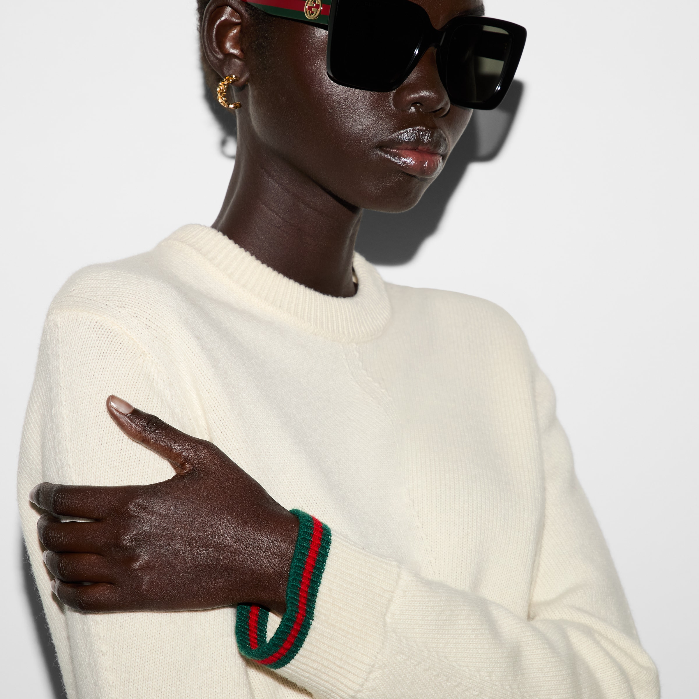 Wool and cashmere sweater with Web - 5