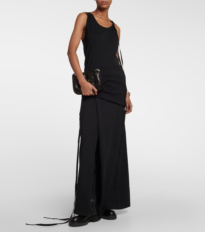 Ann Demeulemeester High-rise cotton wrap maxi skirt outlook