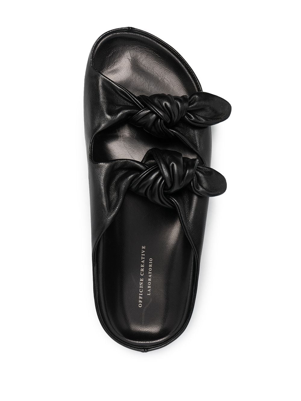 Pelagie knotted leather slides - 4