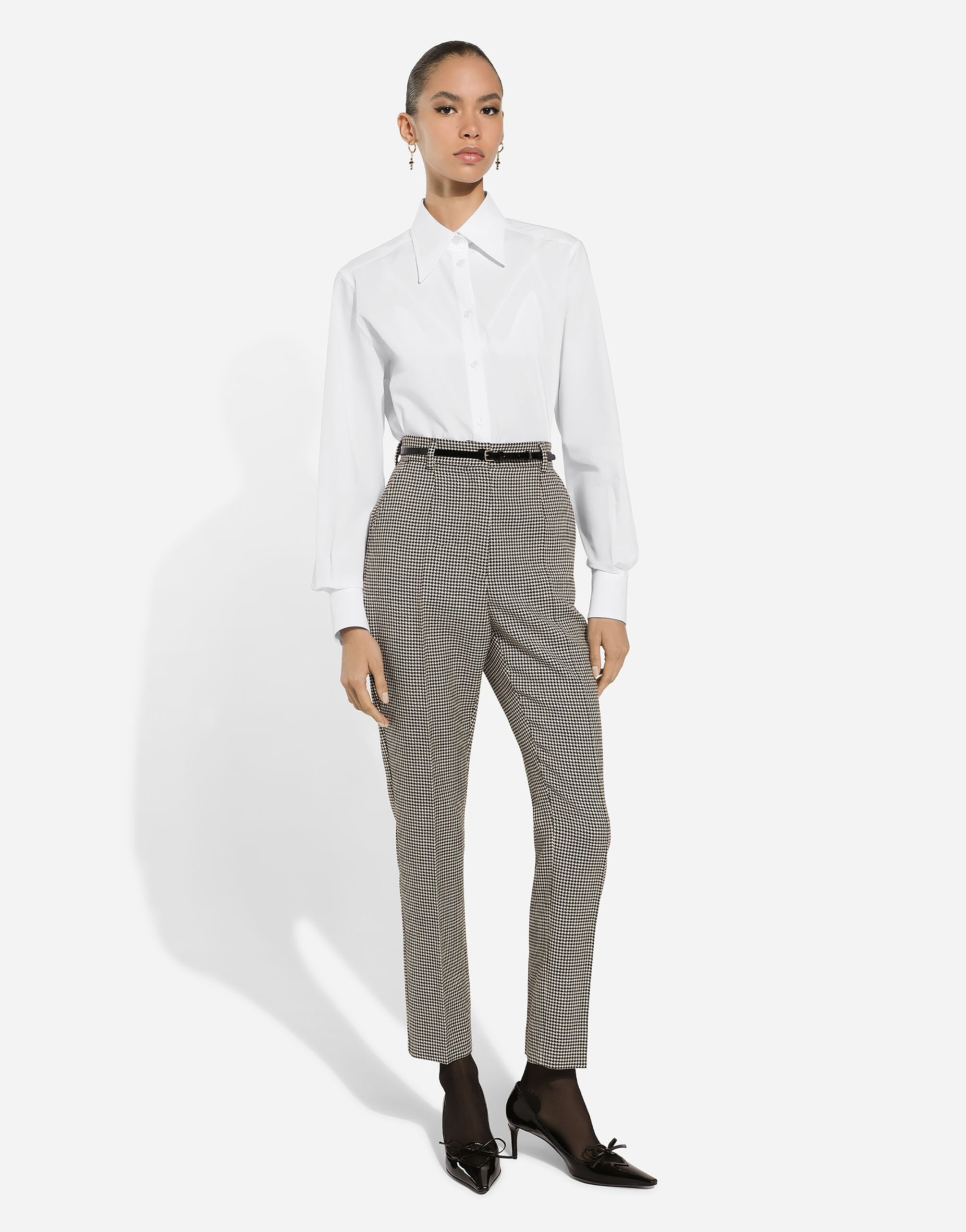 Tailored wool houndstooth pants - 2