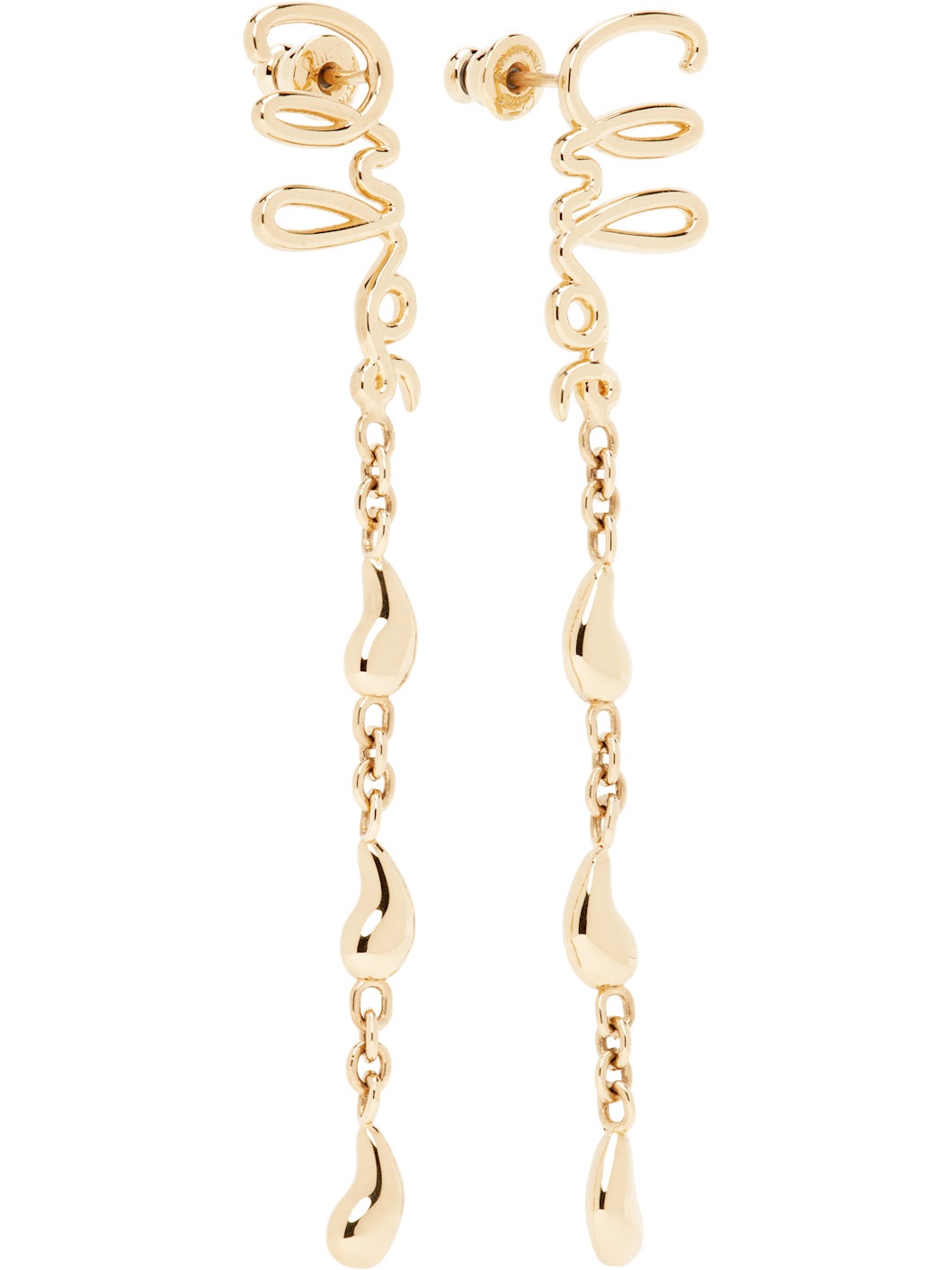 Gold 'The Chloé Iconic Dangling' Earrings - 2