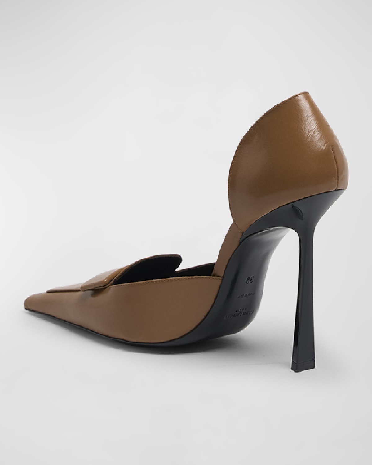 Leather D'Orsay Loafer Pumps - 4