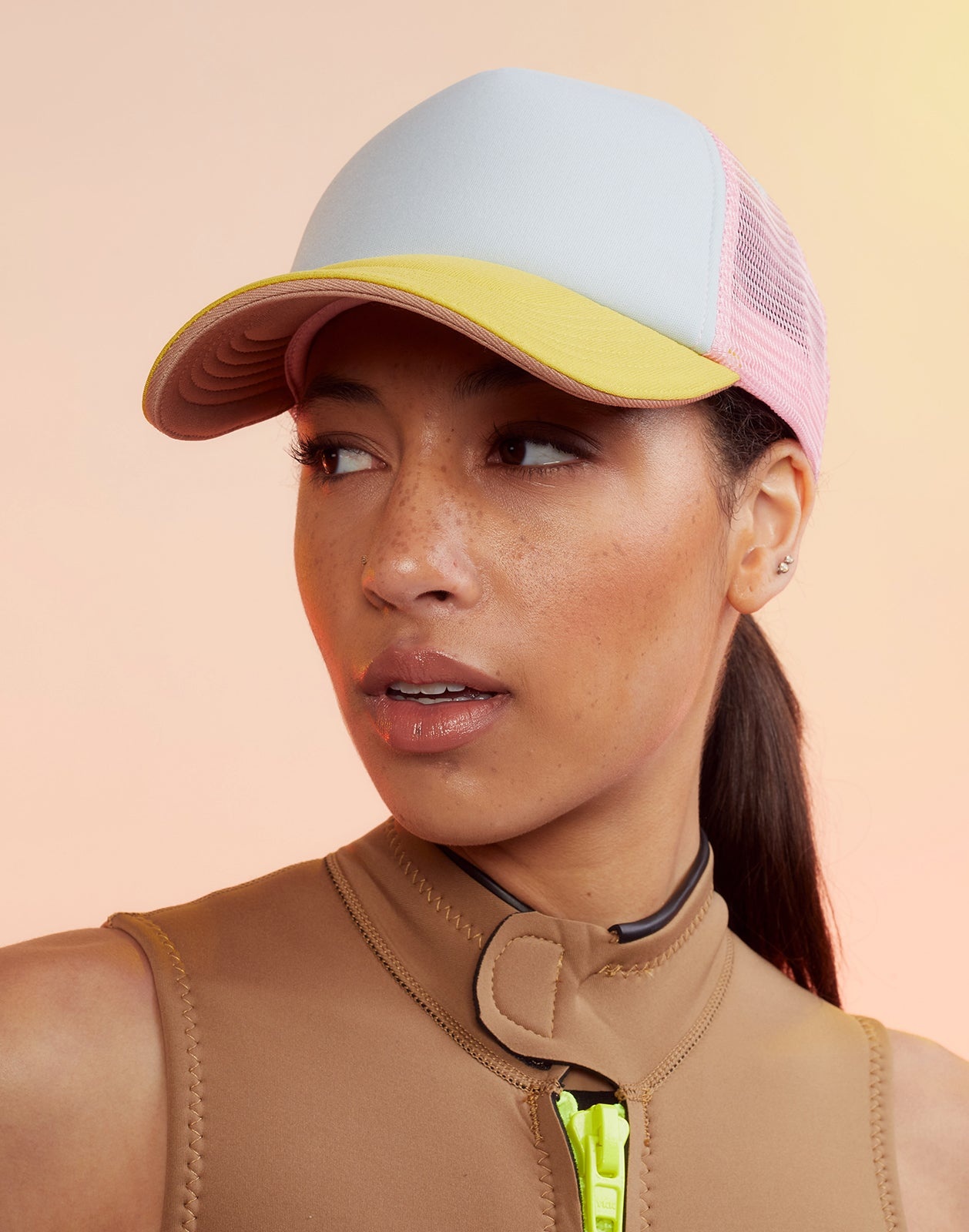 Colorblock Trucker Hat - 1