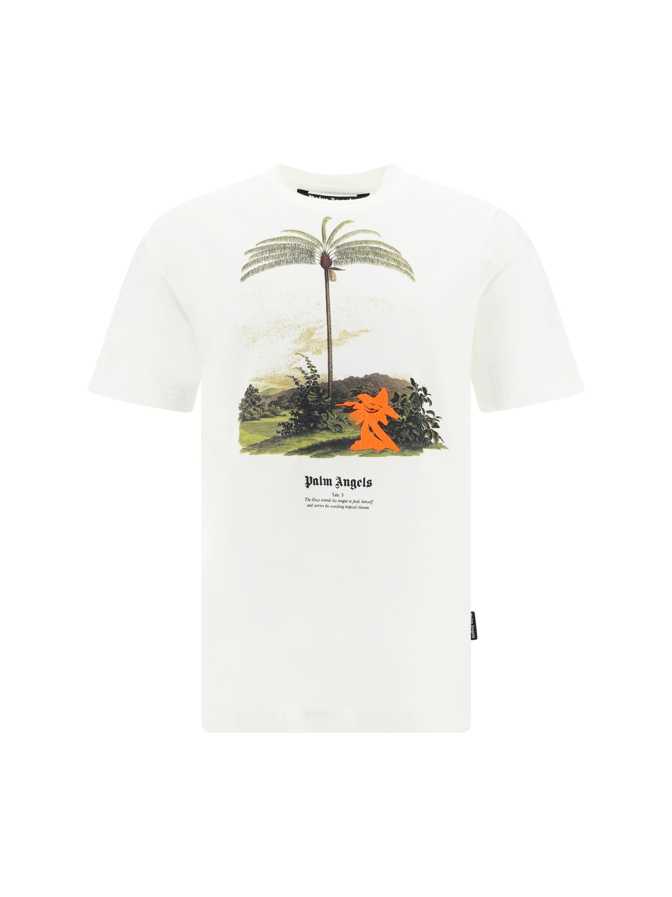 Palm Angels Leopard Banana Classic T-Shirt White/Yellow