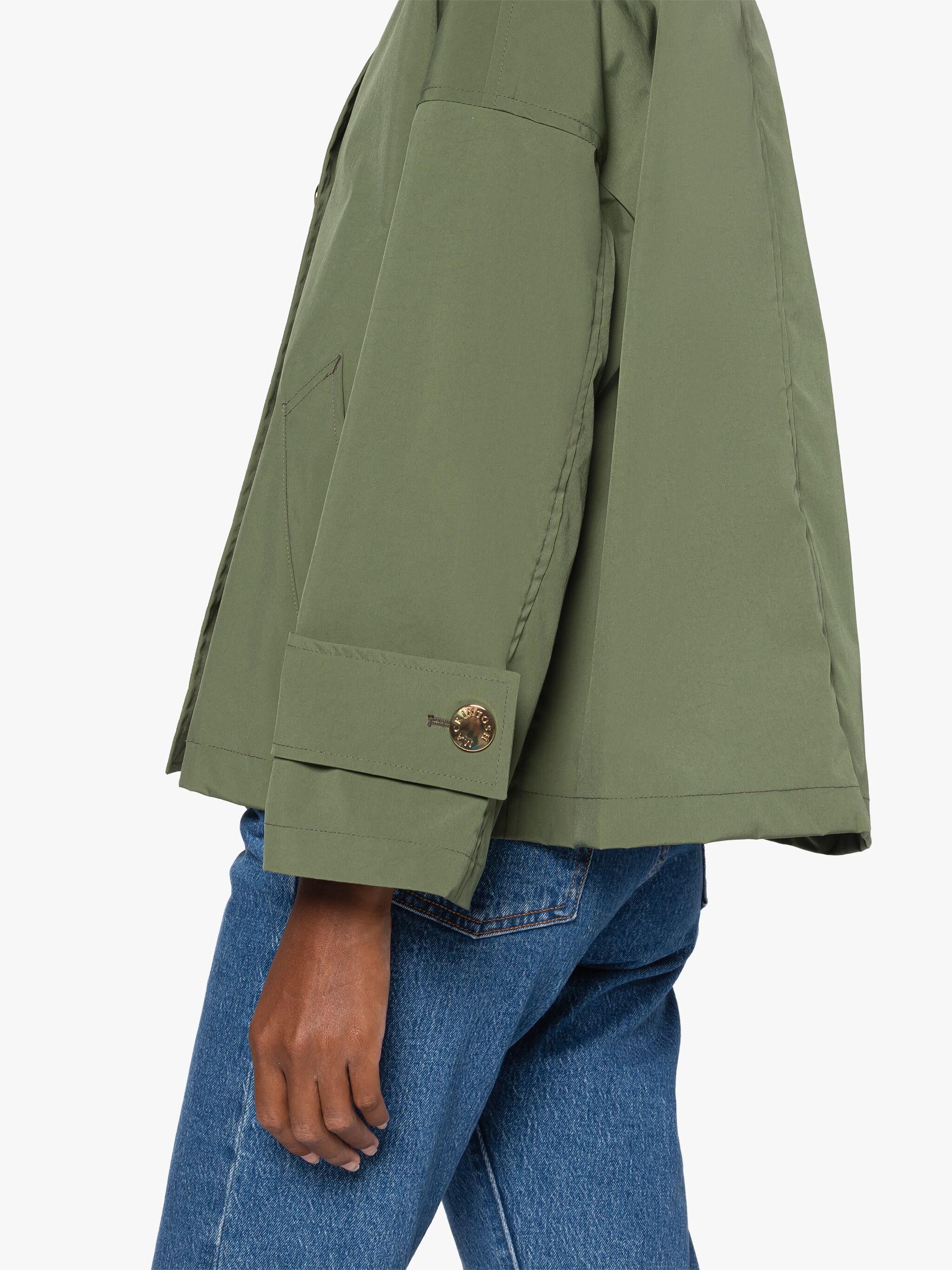 HUMBIE GREEN ECO DRY SHORT DOUBLE-BREASTED OVERCOAT - 5