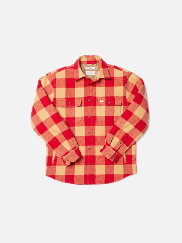 Glenn Padded Check Shirt Red - 1