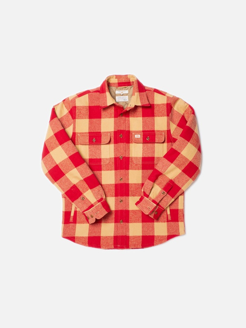 Glenn Padded Check Shirt Red 1