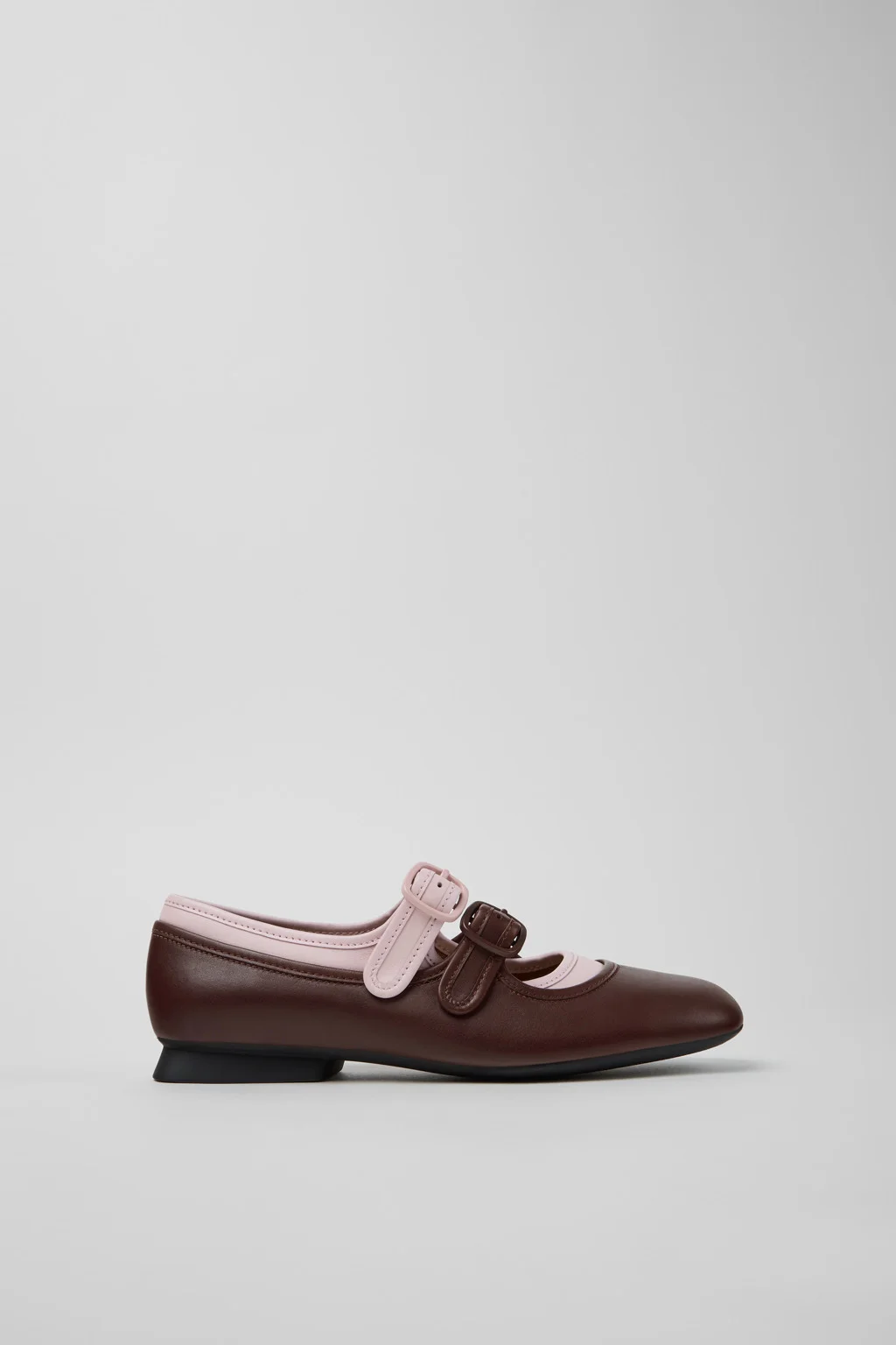 Casi Myra Brown Leather Ballerinas for Women. - 1