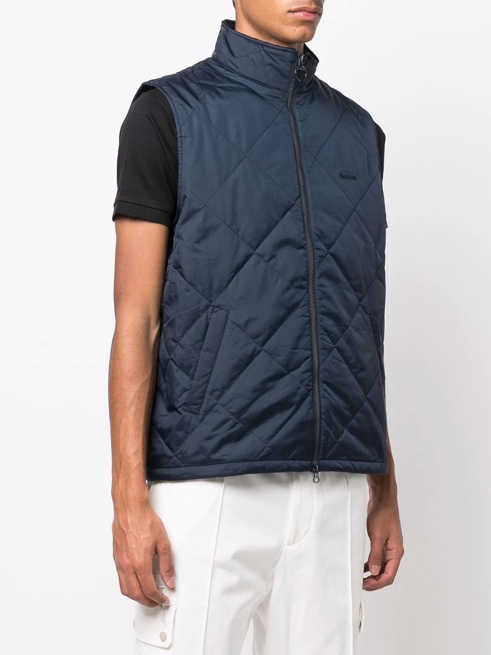 quilted zip-up gilet - 3