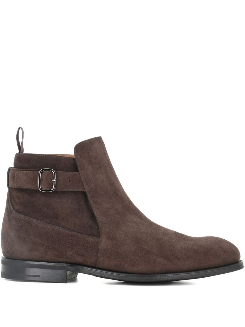 buckle-fastening suede boots 1