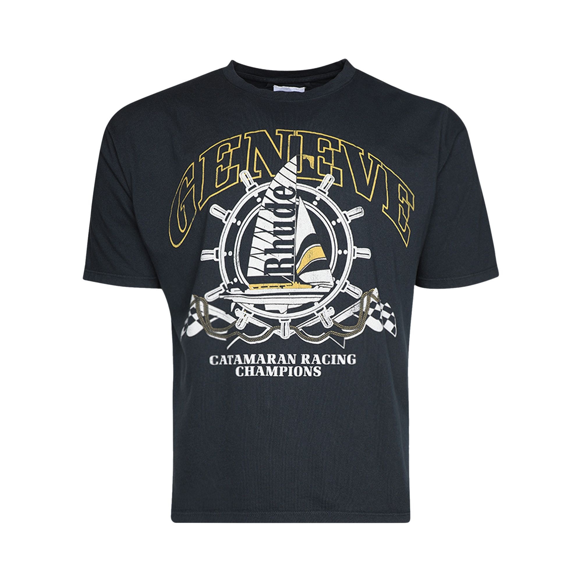 Rhude Geneve Catamaran Tee 'Vintage Black' - 1