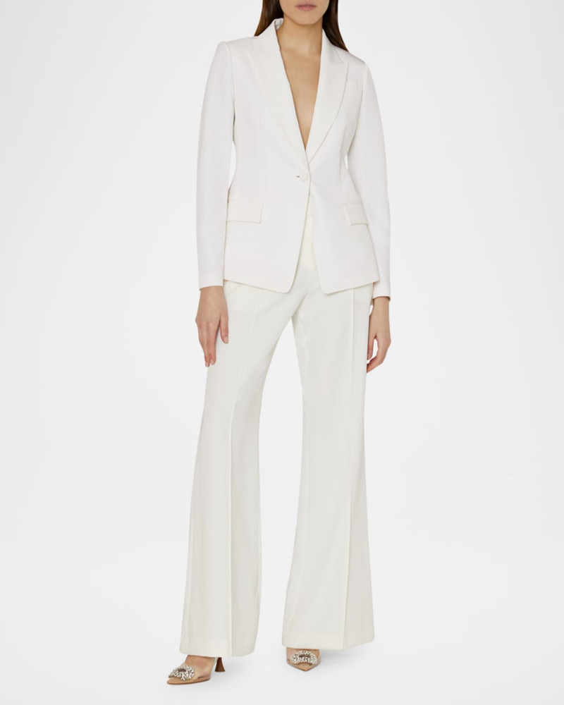 MILLY Avery Single-Button Cady Blazer outlook