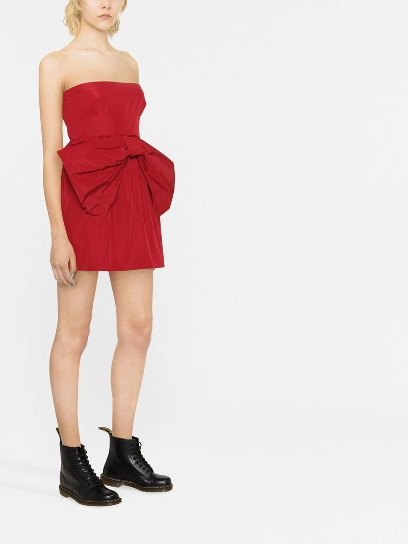 bow-embellished strapless mini dress 3