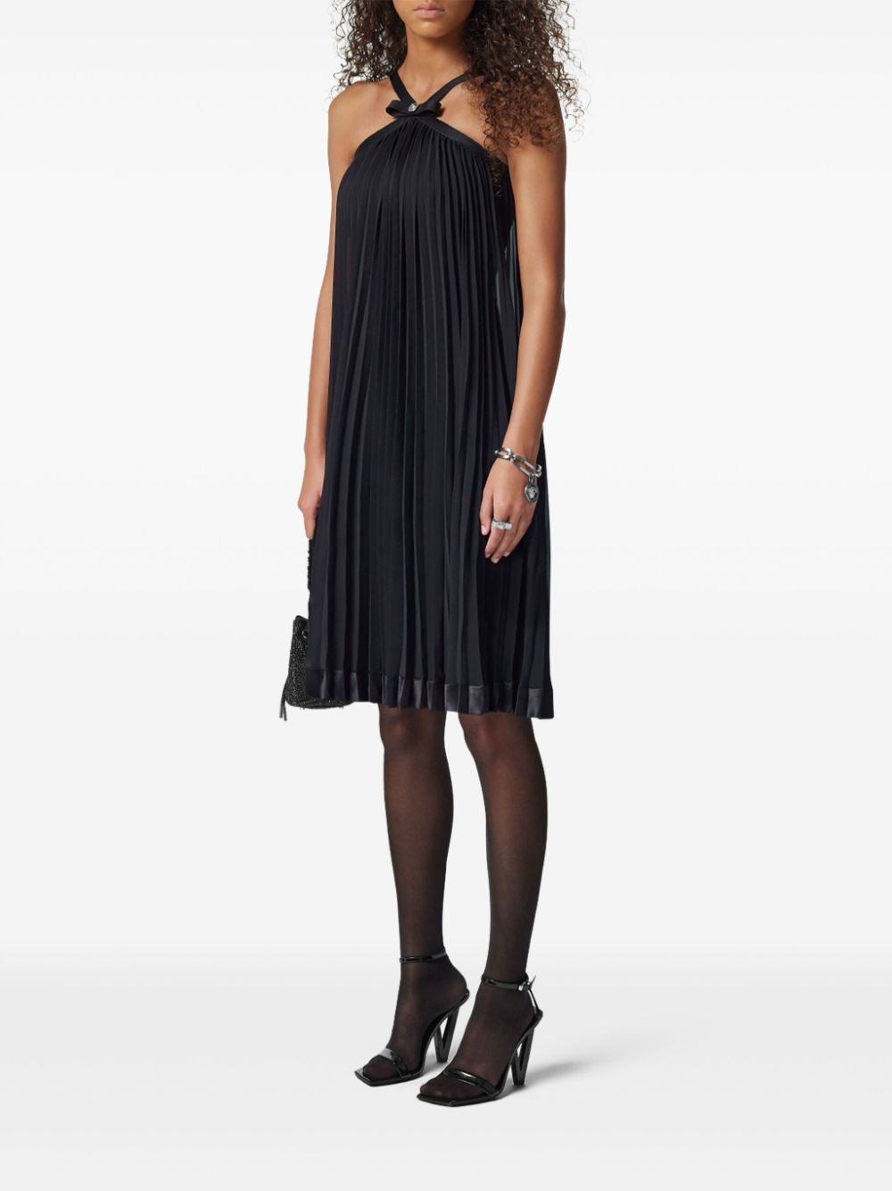 bow-detailing midi dress - 2