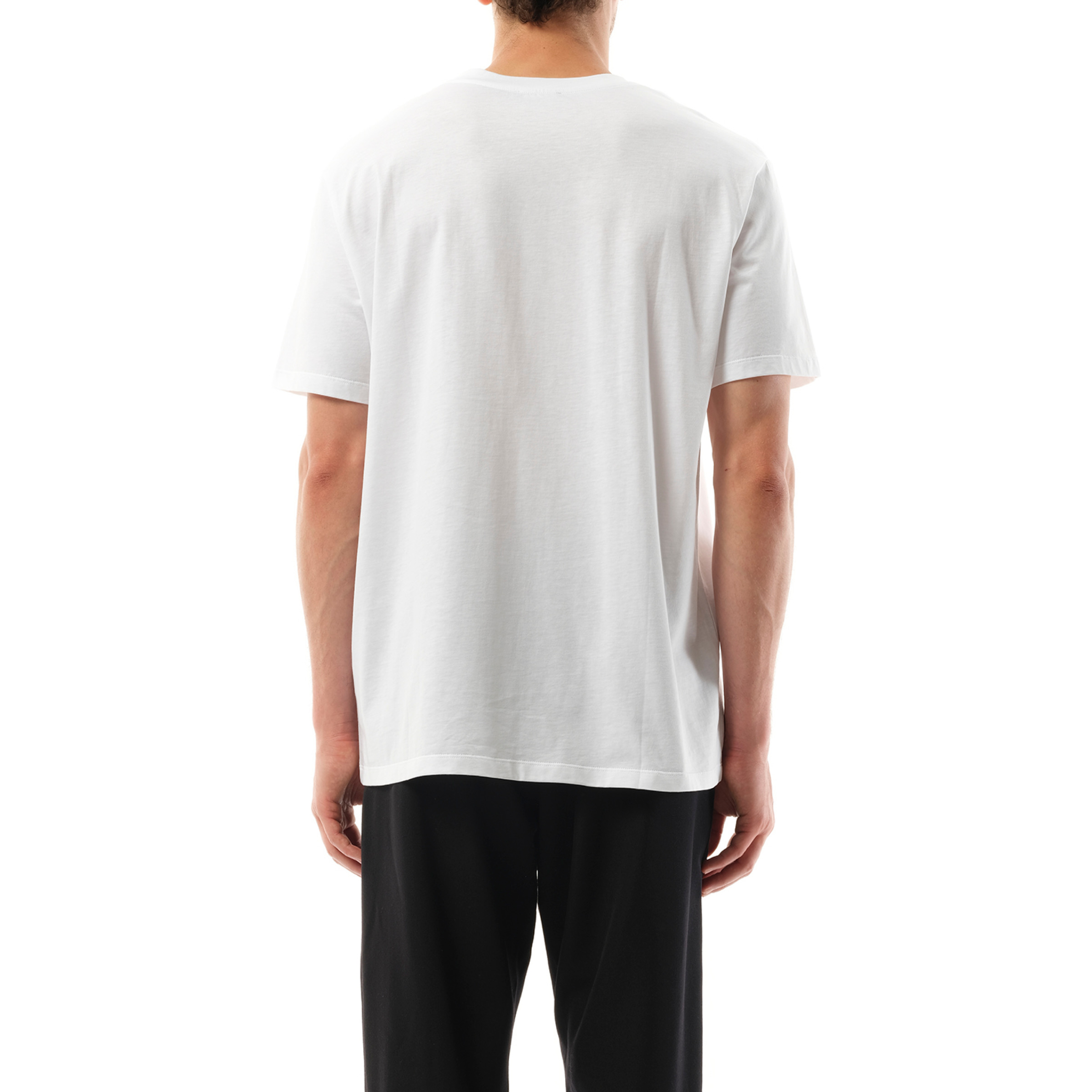 Balmain Print Reg Fit T-Shirt in White/Black - 6
