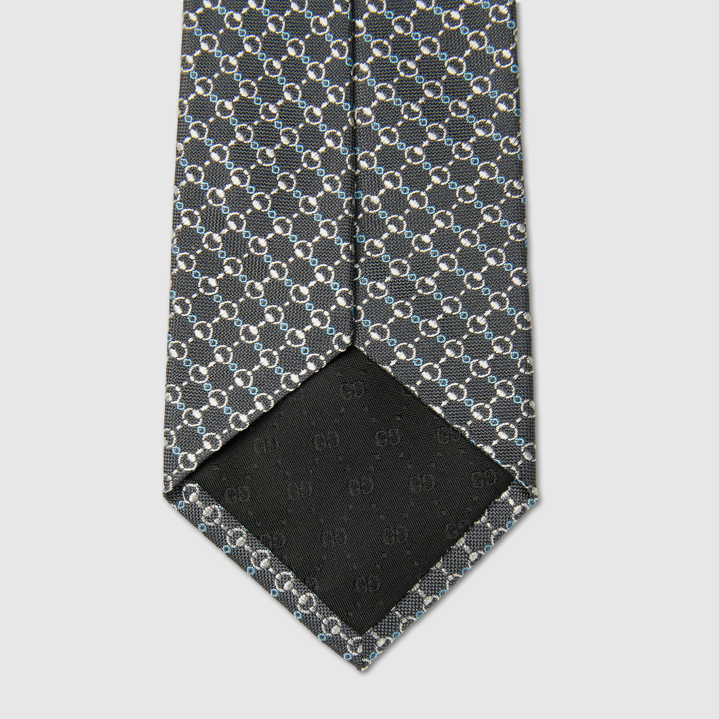 Horsebit silk jacquard tie - 5
