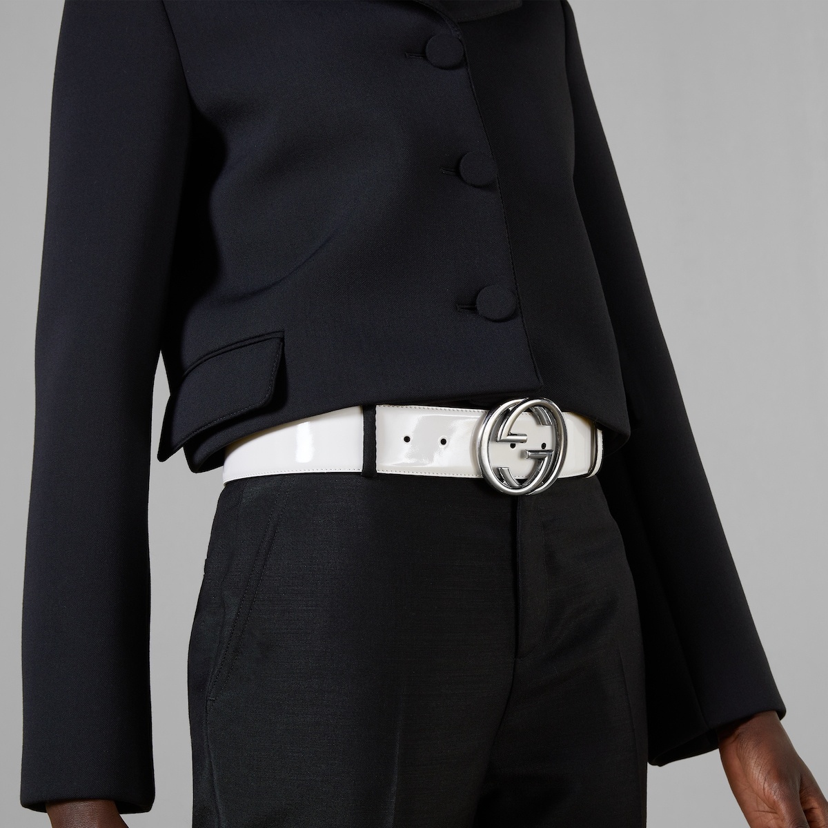 Interlocking G buckle wide belt - 3