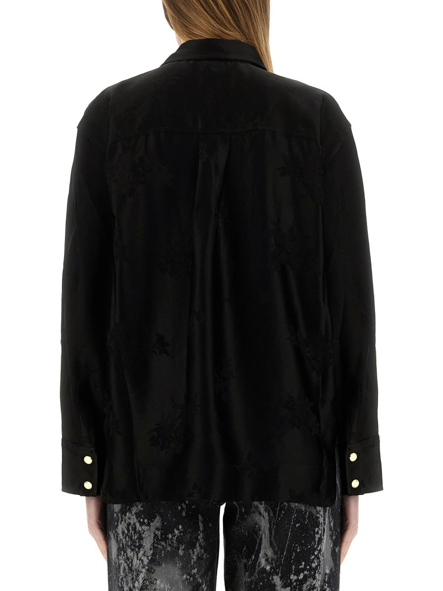 Ganni Women Jacquard Satin Shirt - 3