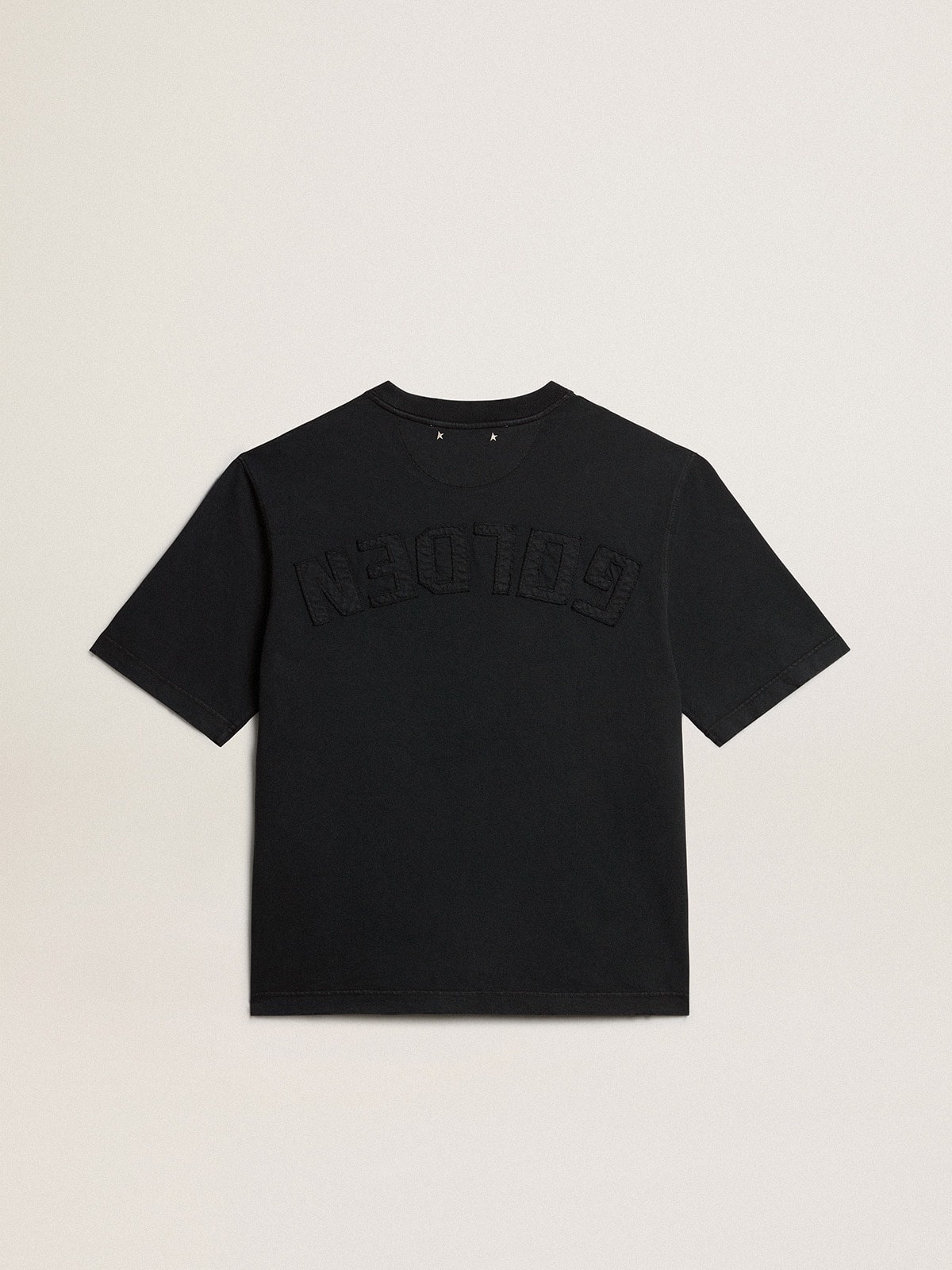 T-shirt in washed black with reverse logo on the back - Asian fit - 4