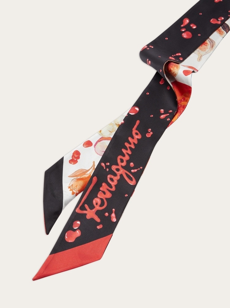 POMEGRANATE PRINT TWILLY BAND - 3