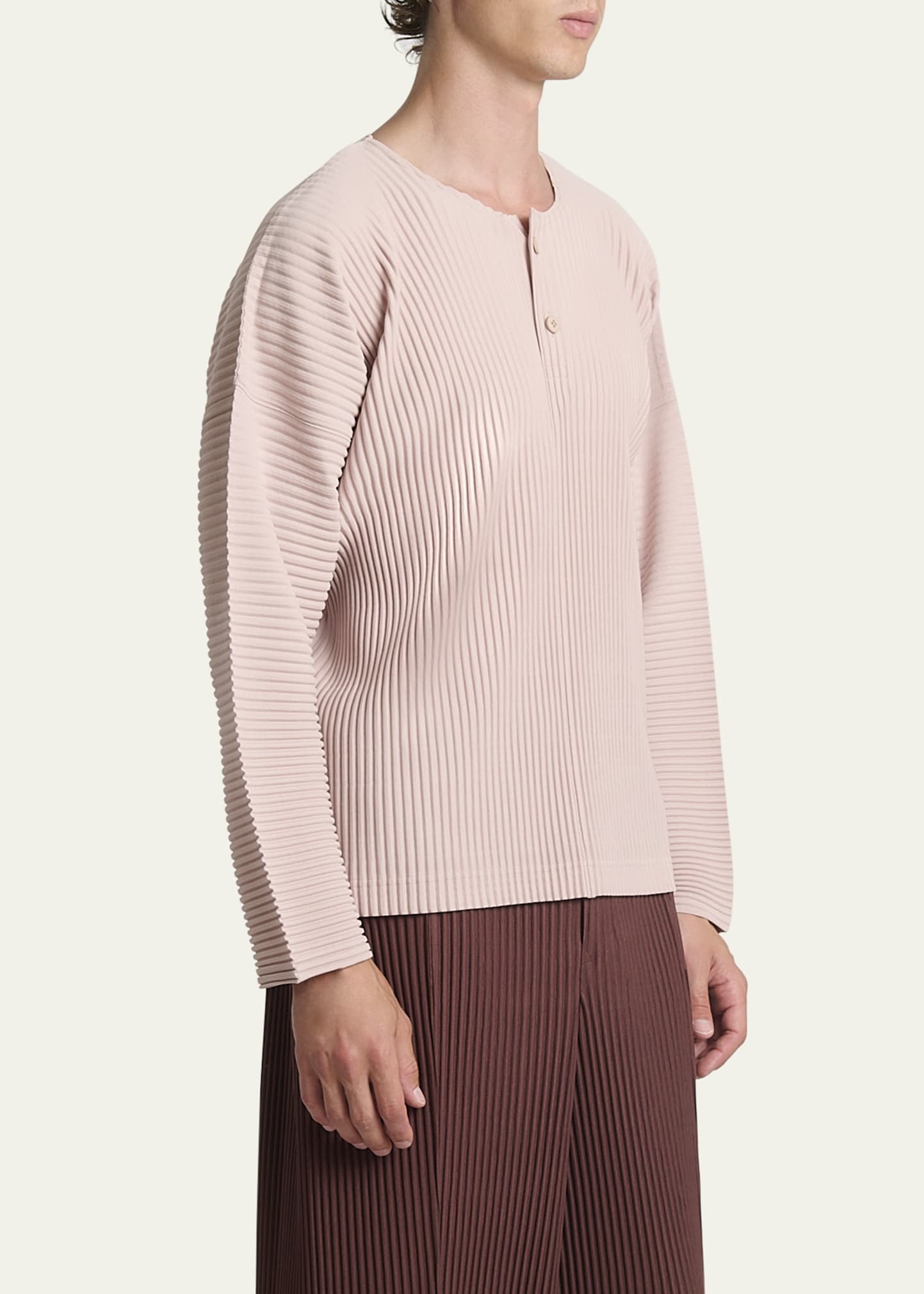 Men's February Pleated Henley Shirt - 4