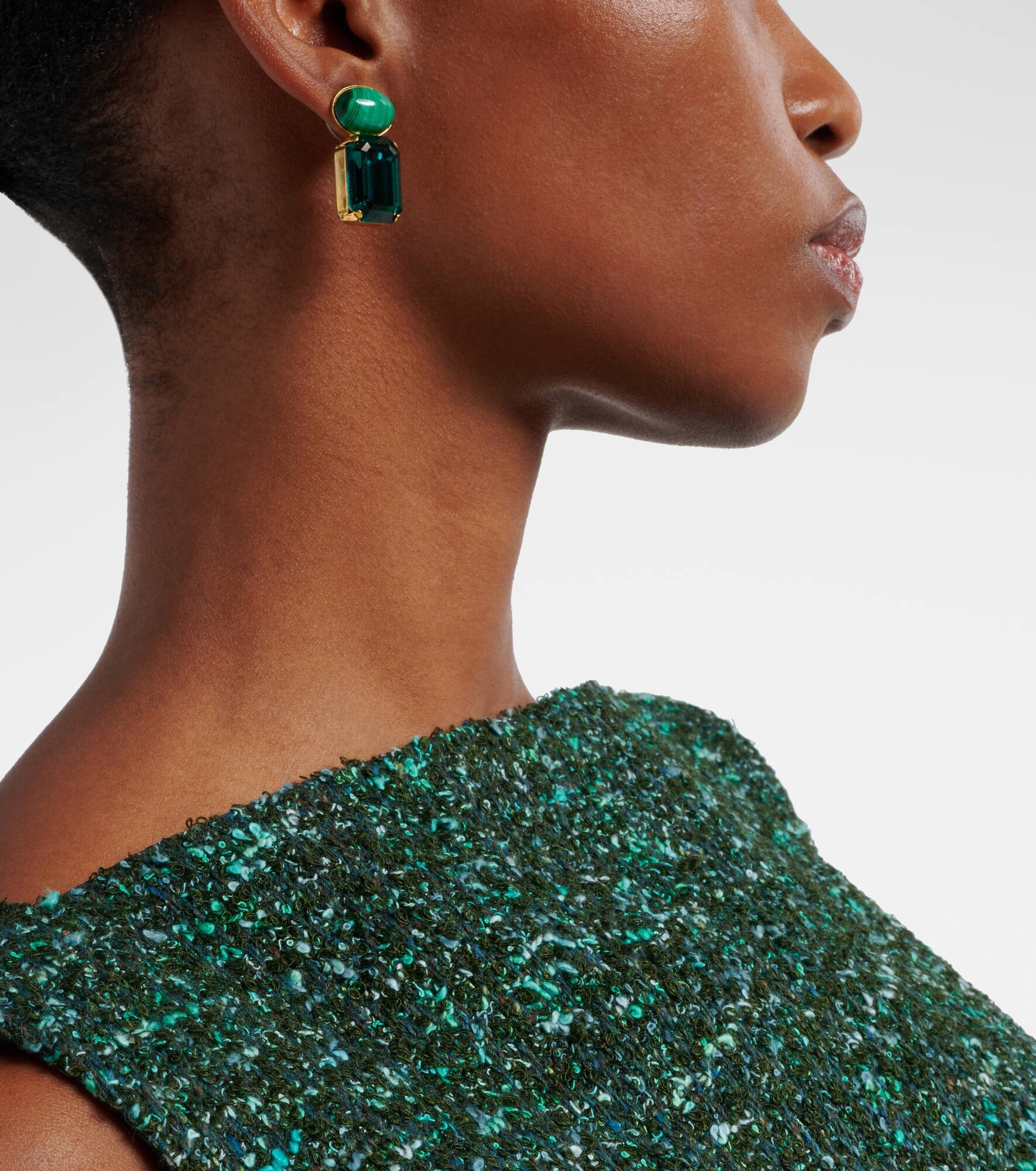 Elin crystal-embellished gold-plated earrings - 3