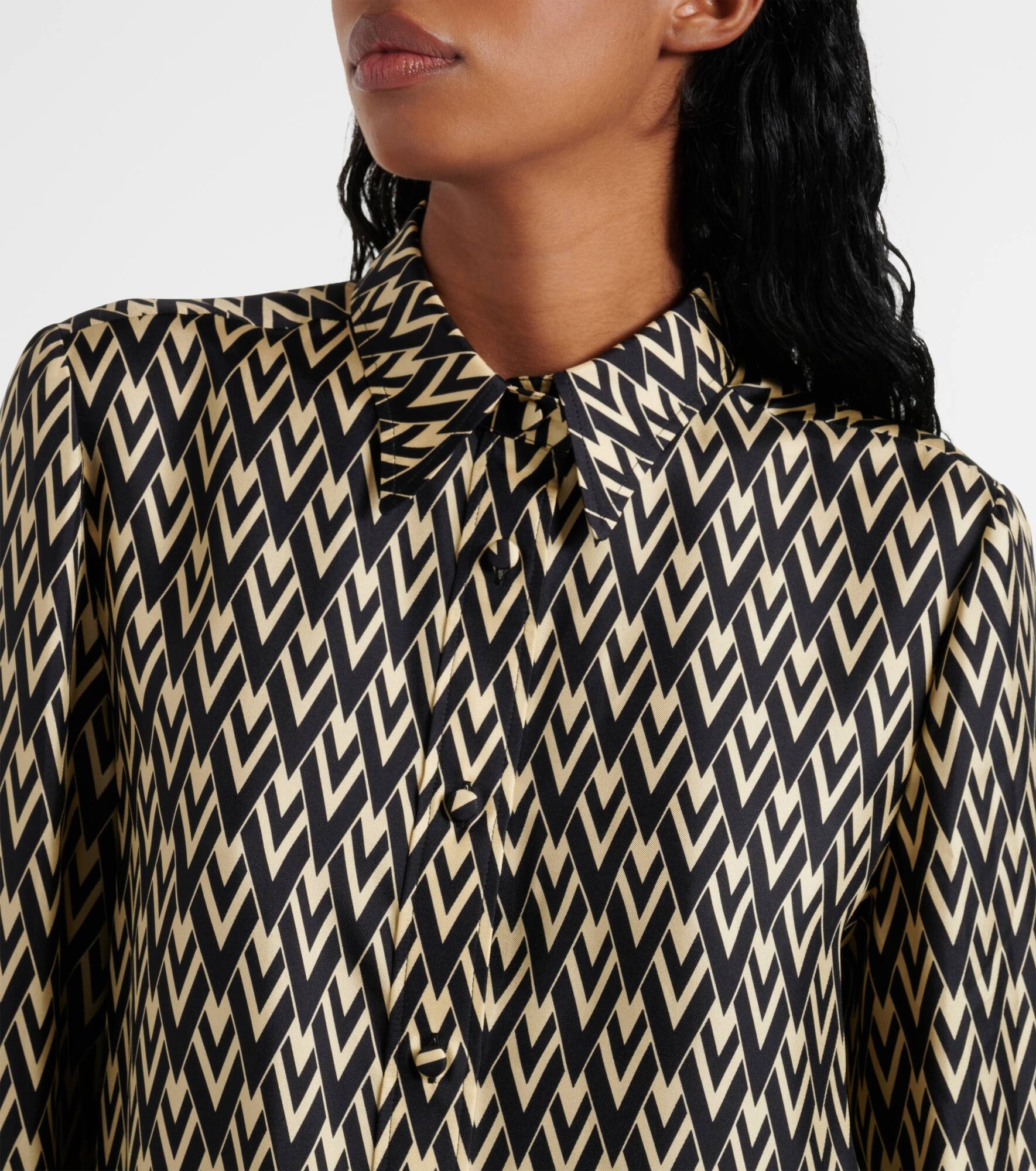 Toute La V silk twill shirt - 4