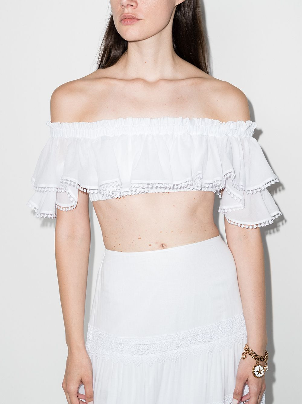 Cata off-shoulder crop top - 2