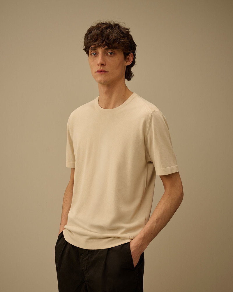 Cotton Crepe Short Sleeve Sweater 3