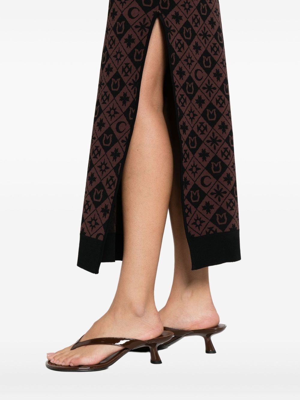 cut-out patterned midi dress - 5