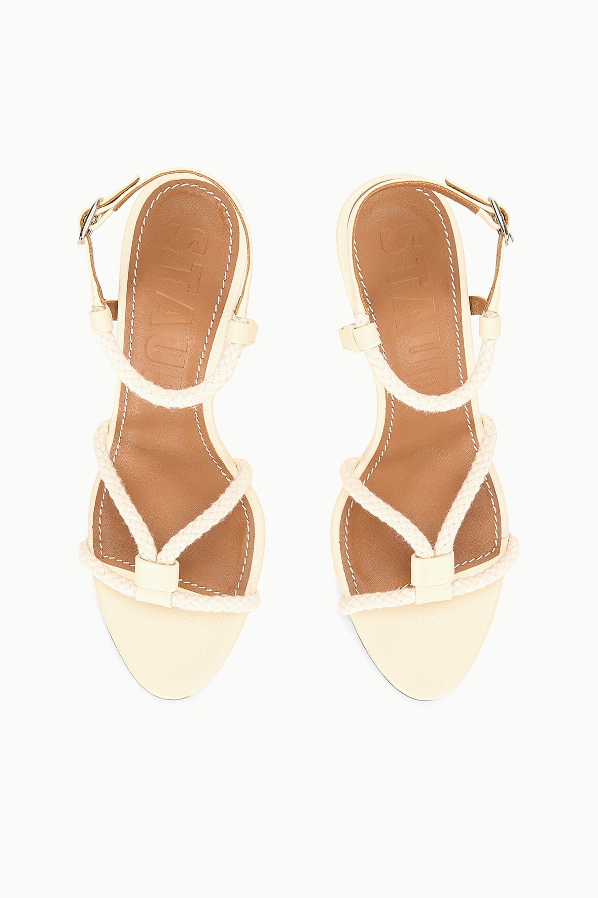 STAUD EDEN WEDGE SANDAL CREAM - 7