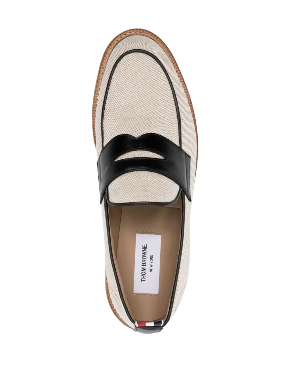 colour-block penny loafers - 4