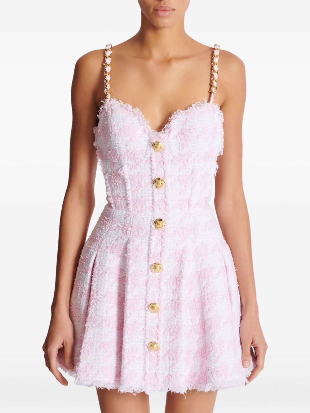 tweed A-line mini dress - 5