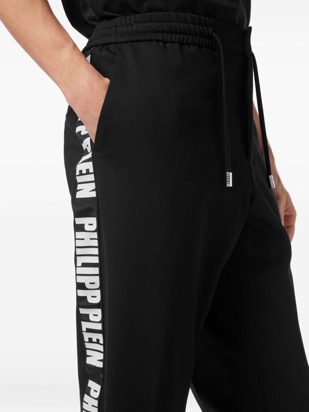 logo-tape track pants - 4