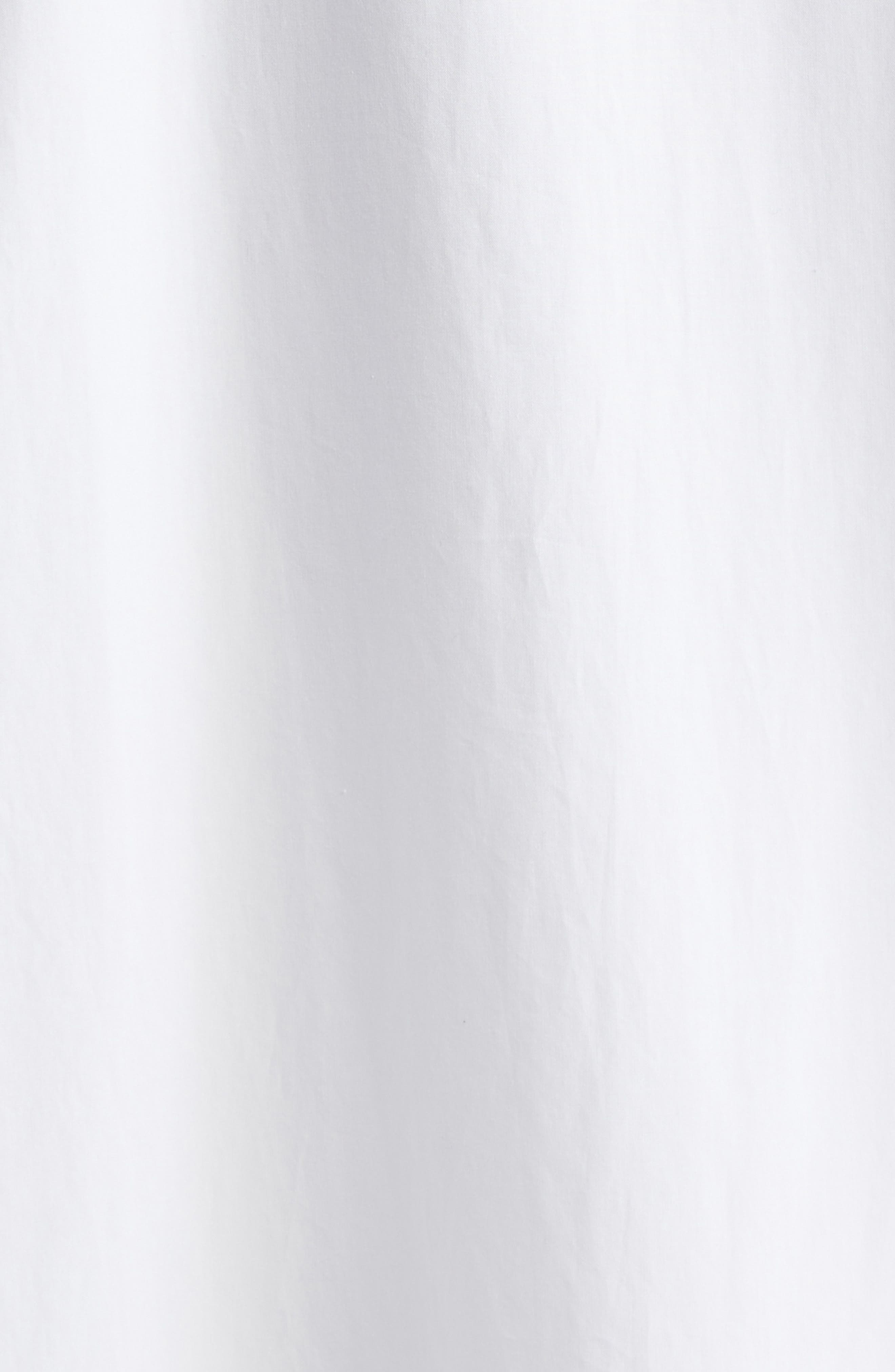 Dolce&Gabbana Embroidered Trim Long Sleeve Cotton Poplin Button-Up Shirt in W0800 Bianco Ottico at N - 7