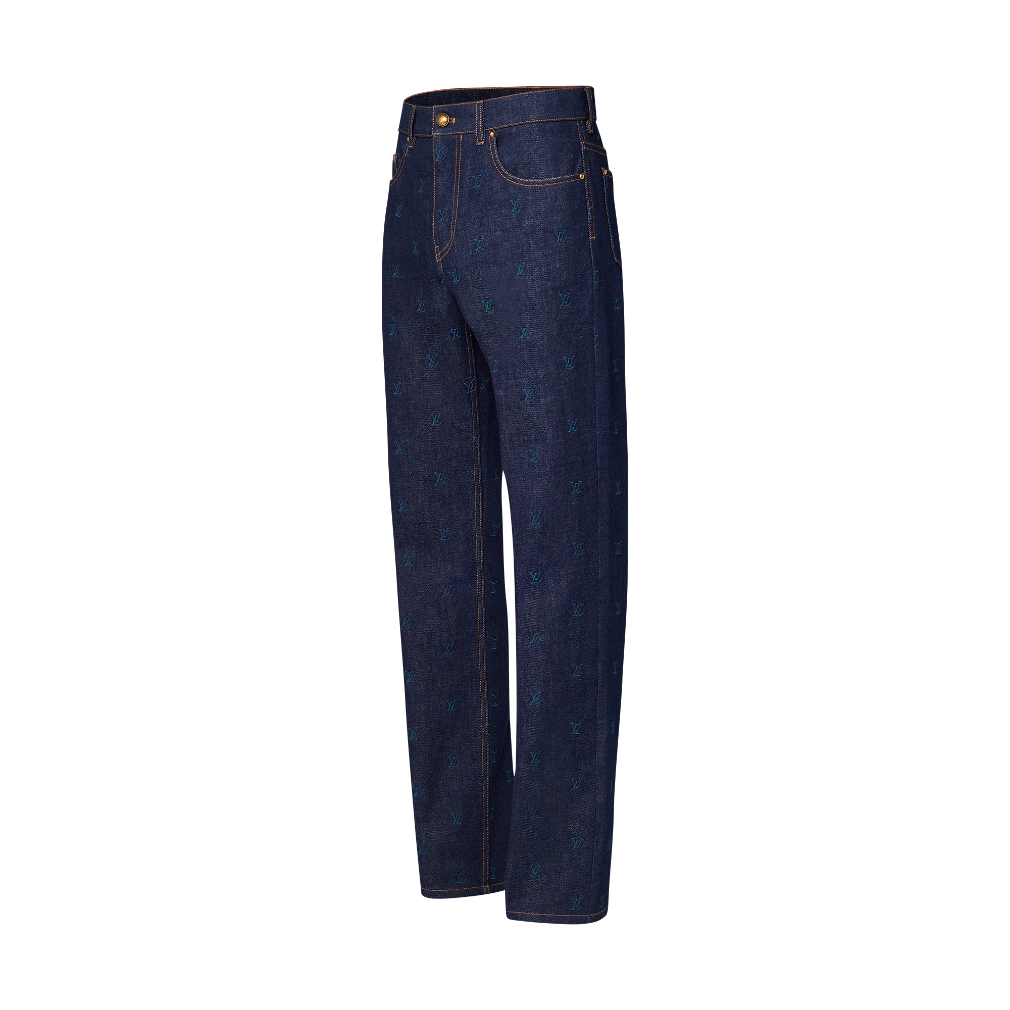 Embroidered Denim Pants - 2