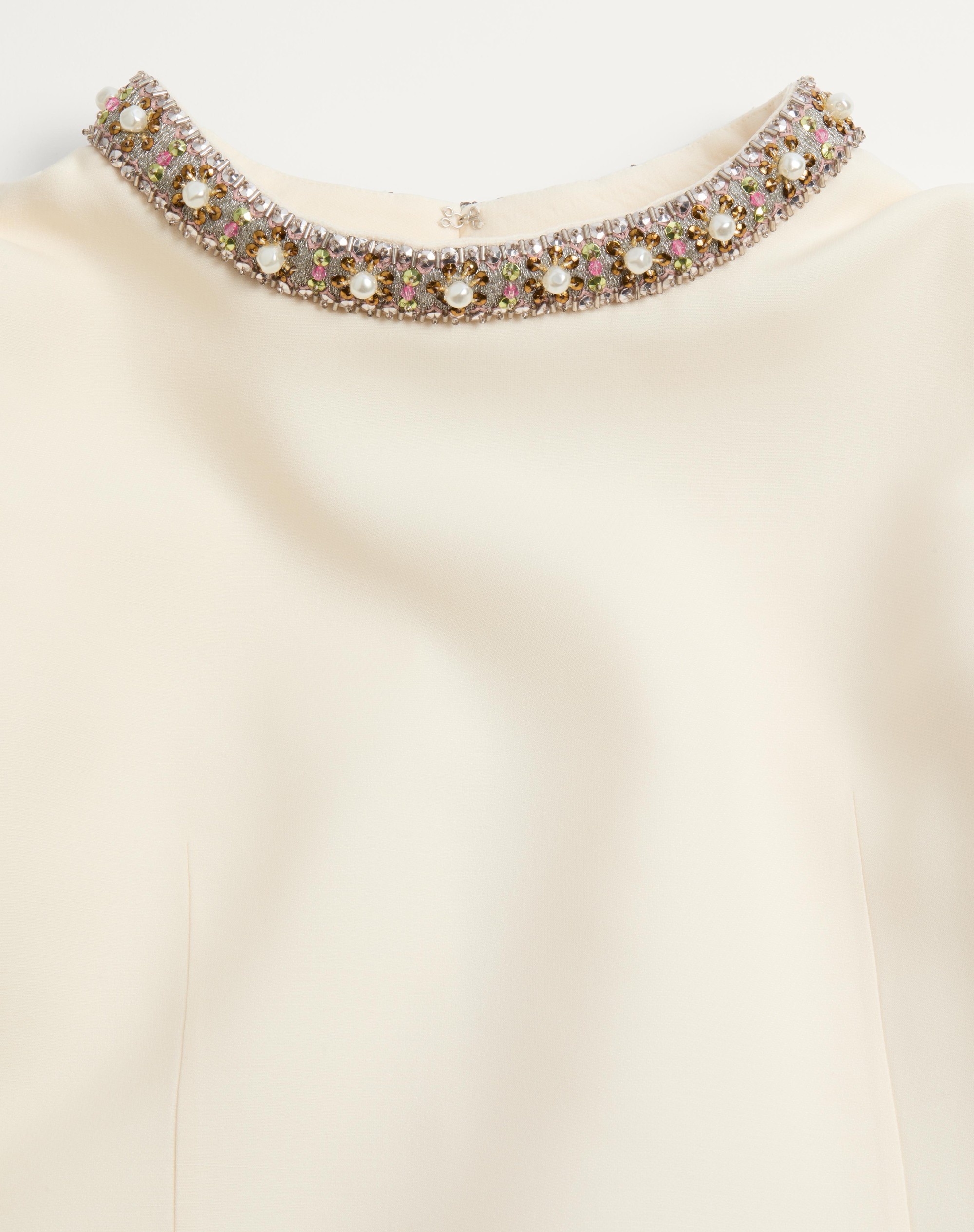 EMBROIDERED CREPE COUTURE SHORT DRESS - 10