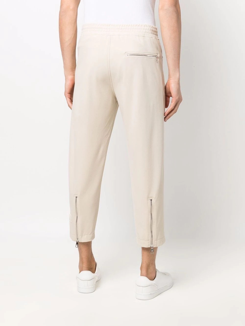 zip-embellished cropped trousers - 4