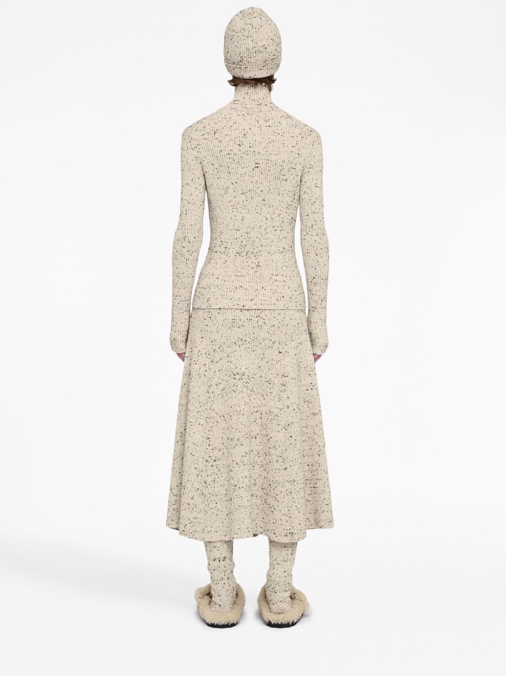 ribbed-knit wool skirt - 4