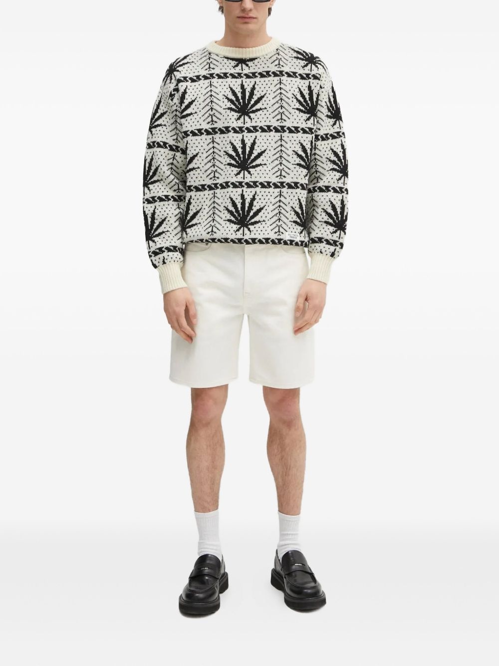 leaf-pattern sweater - 2