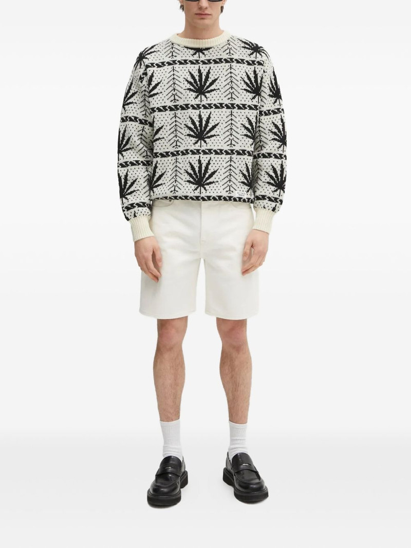 WACKO MARIA leaf-pattern sweater outlook