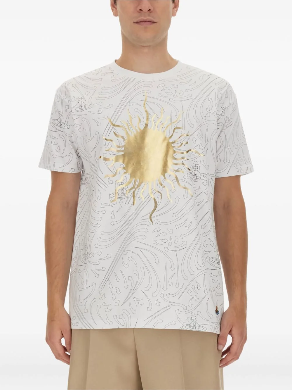 sun-motif printed T-shirt - 1
