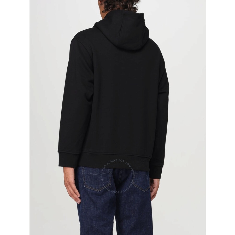 Emporio Armani Black Eagle Logo Jersey Hoodie - 3